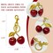Wrapables Glittery Shimmer Cherry Bag Charm Keychain, Purse and Handbag Accessory